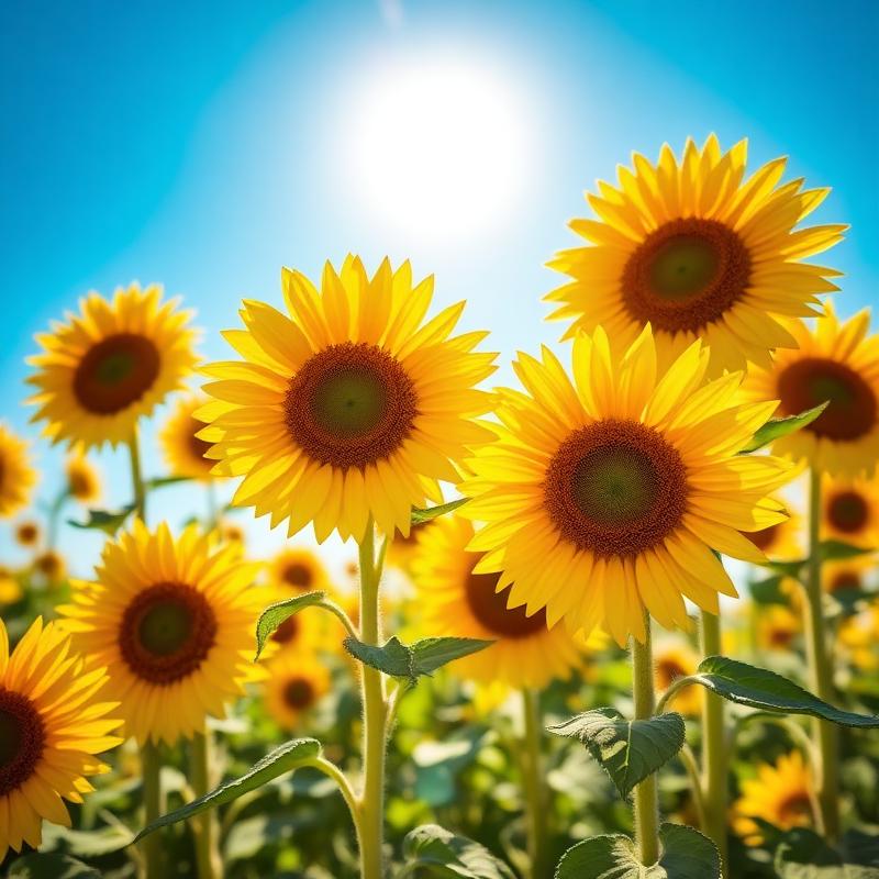 Sonnenblumen zum Selberpflücken auf dem Blumenfeld in Osnabrück